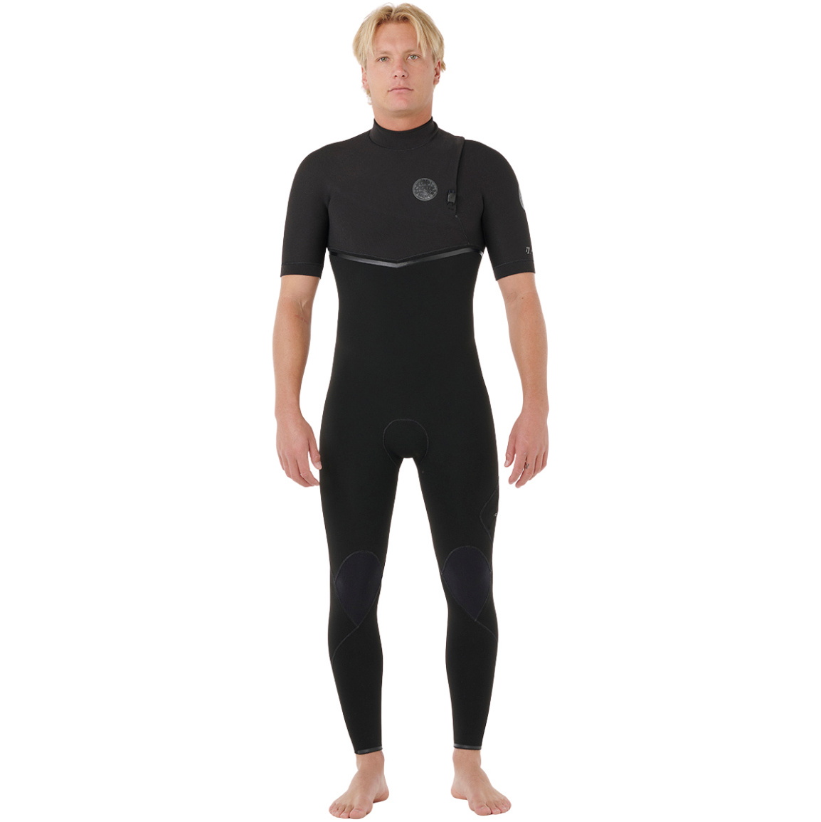 2026 Rip Curl Mens E-Bomb 2/2mm Zip Free Short Sleeve Wetsuit 17XMFS - Black